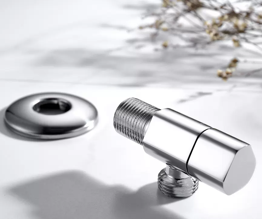 全铜三角阀大流量电镀角阀水嘴工程家用马桶热水器开关阀工厂直供