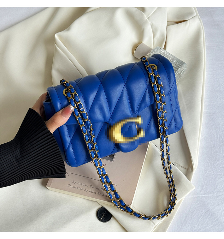 菱格の刺繍の線の包みの女性の2025新型の小さい香風のチェーンのショルダーバッグのファッションの簡単な斜めのショルダーバッグの卸売り|undefined