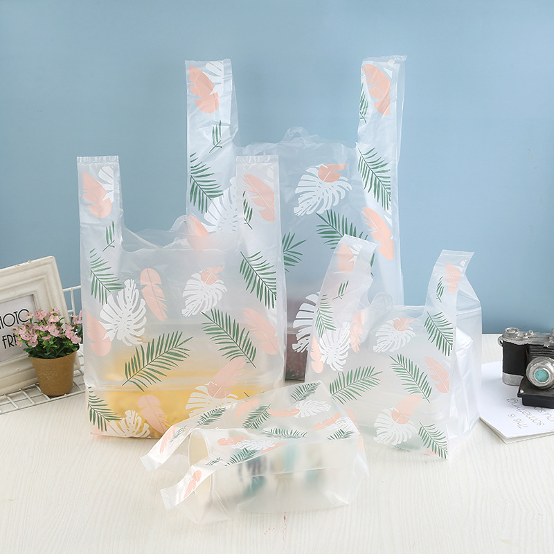 塑料袋打包外卖袋食品袋背心式袋子一次性商用大手提袋购物袋批发