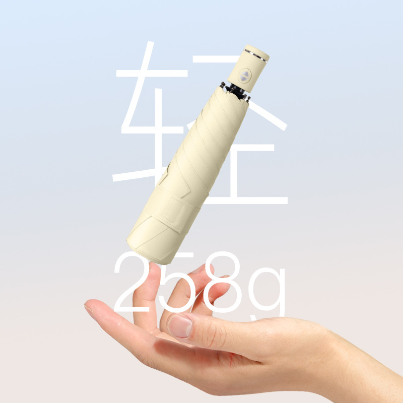 新型創意記憶パッチ自動三つ折り傘超軽量携帯日焼け止め紫外線防止防風しっかり晴れ傘