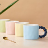 Timan Simple Ceramics Cup Children's Day INS Macaron contrasting color cup net red small red book water cup couple coffee cup