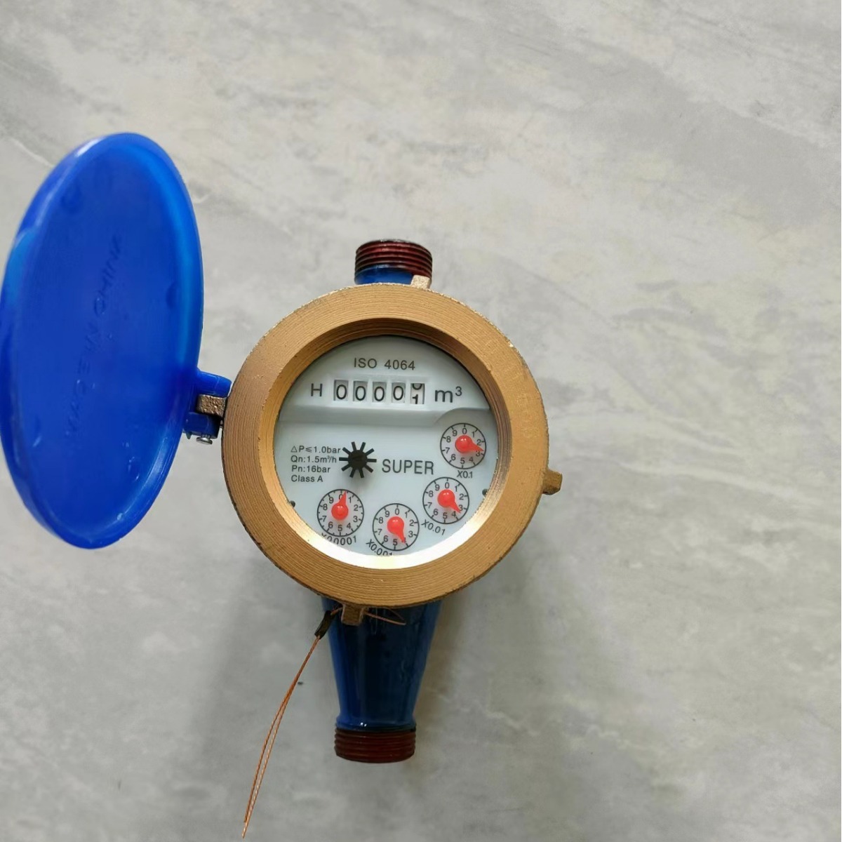 外贸出口水表 家用自来水水表 旋翼式冷水表 塑料 铁壳水表