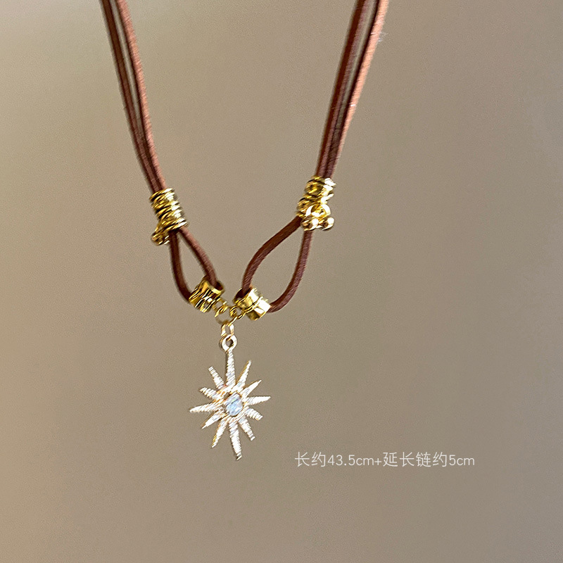 Maillard diamante sol campana collar francés retro diseño clavícula cadena elegante dulce fresco estilo collar al por mayor