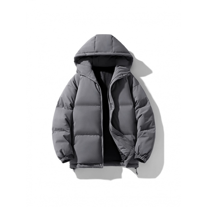 2024 invierno nuevo estilo de color sólido M-8XL chaqueta acolchada de algodón con capucha para hombres tendencia deportiva para estudiantes chaqueta acolchada y cálida