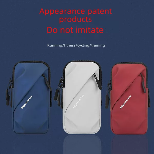 Sports Running Mobile Phone Arm Bag Women's Fitness Wrist Bag Breathable Pu Armband Outdoor Cycling Men's Arm Sleeve Mobile Phone Handbag