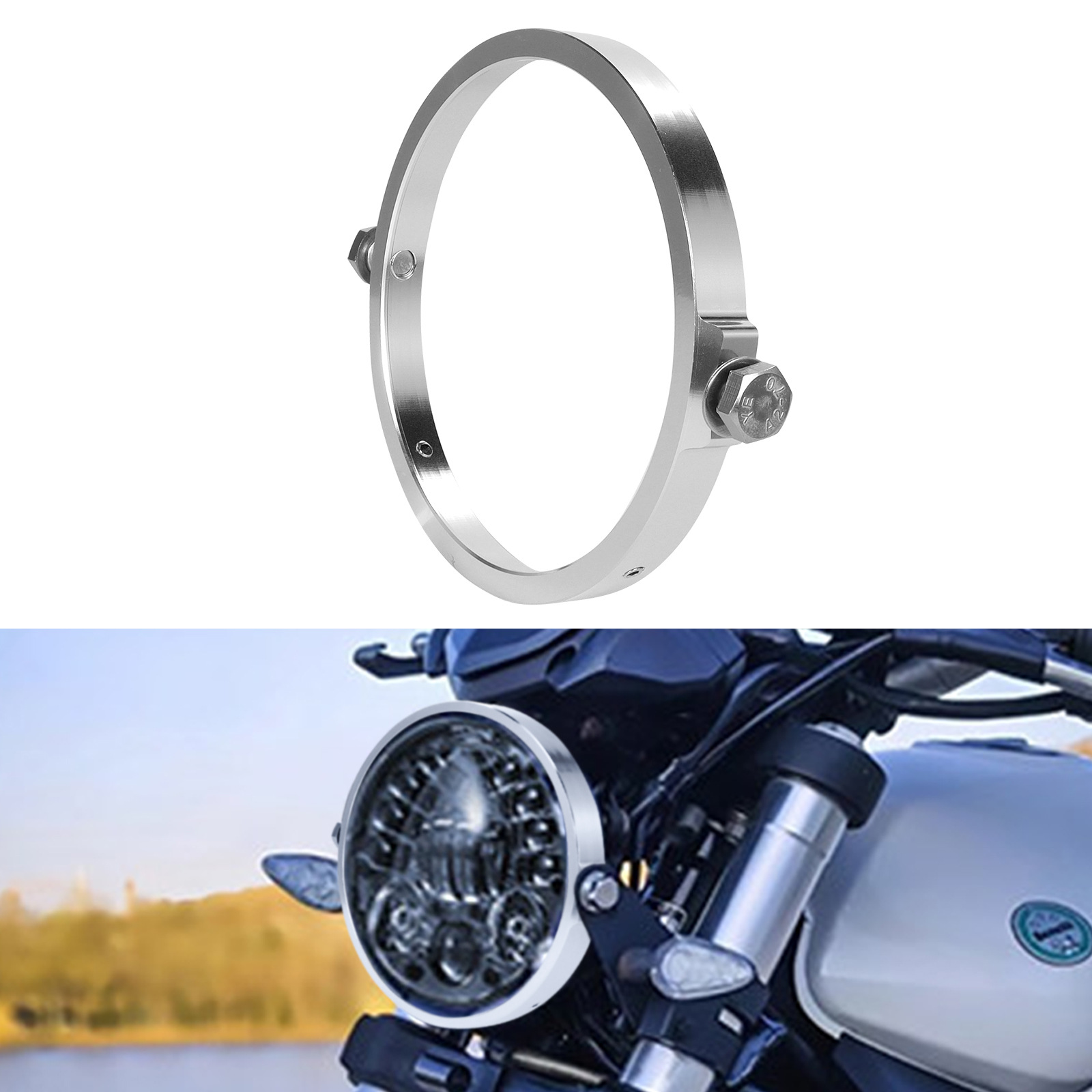 Modified Headlight Ring for Motorcycle 5.8inch 7inch Headlight Ring Harley Headlight Mounting Bracket Decorative Light Ring