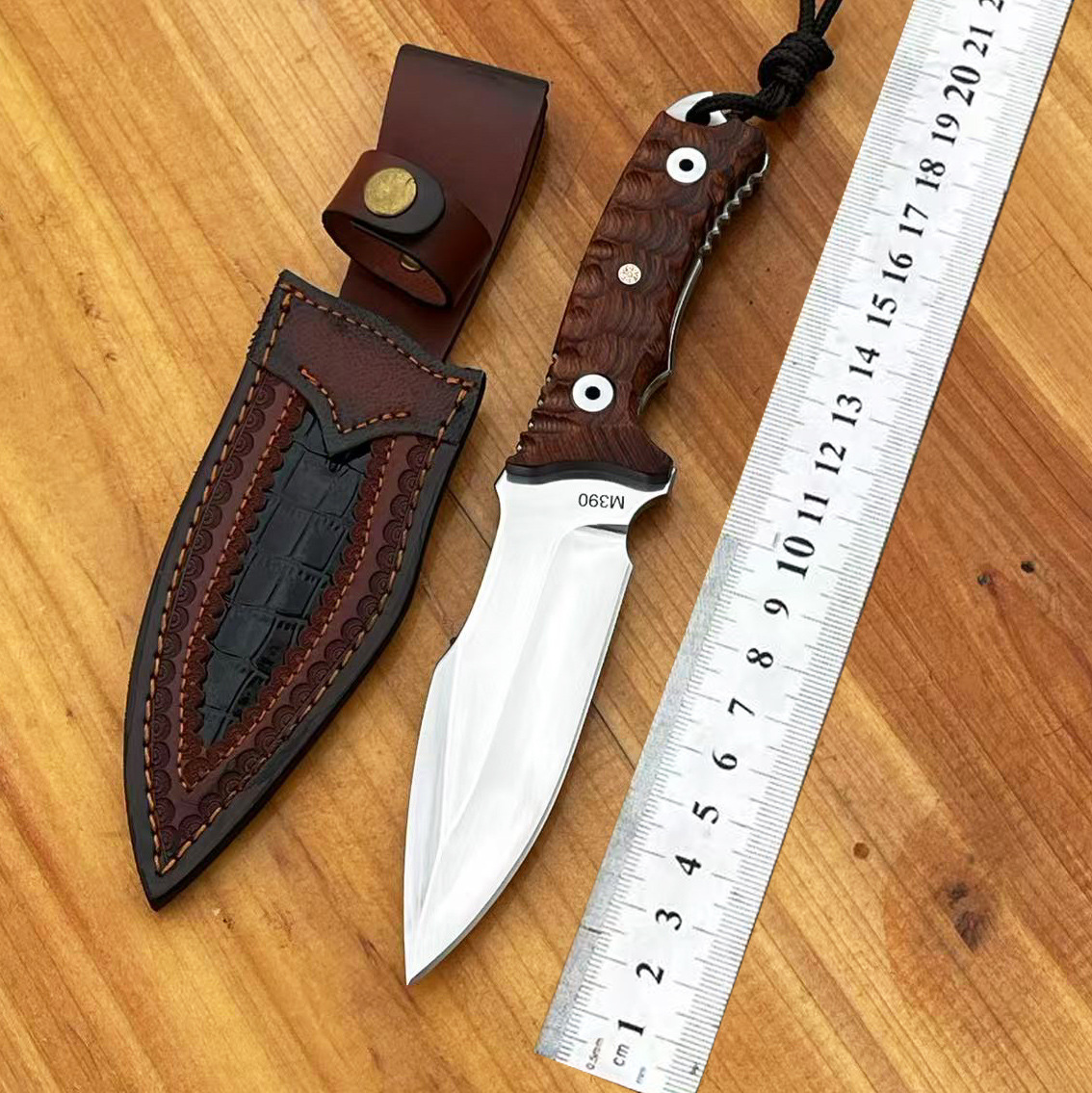 户外刀具手工刀一体龙骨高硬度家用切水果防身随身野外求生直刀