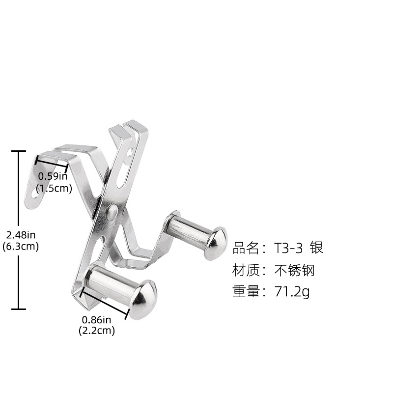 Cuarto de baño simple transfronterizo 304 gancho de acero inoxidable gancho de toalla de pantalla de vidrio de sala de baño