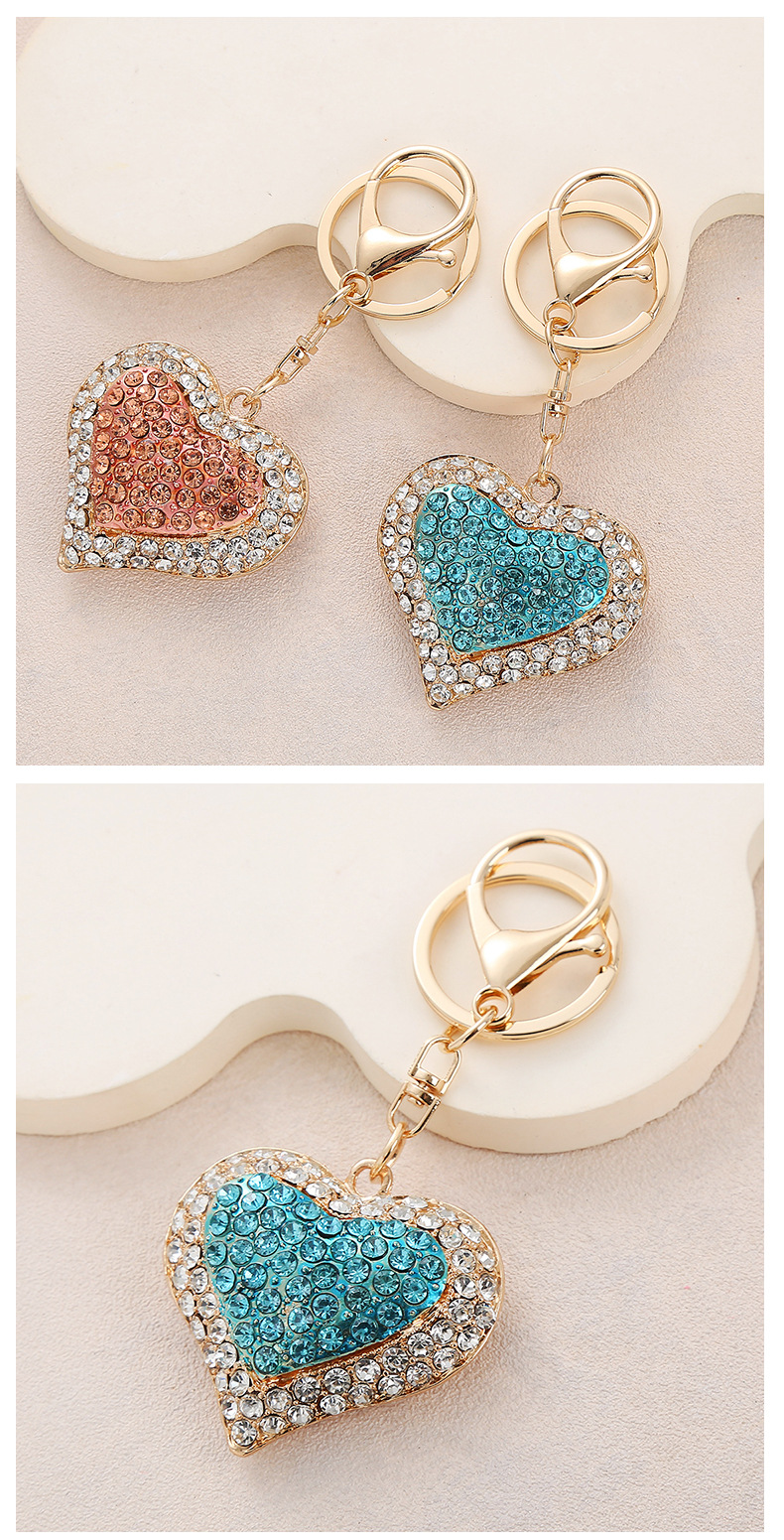 Sweet Simple Style Heart Shape Alloy Inlaid Zircon Valentine's Day Unisex display picture 1