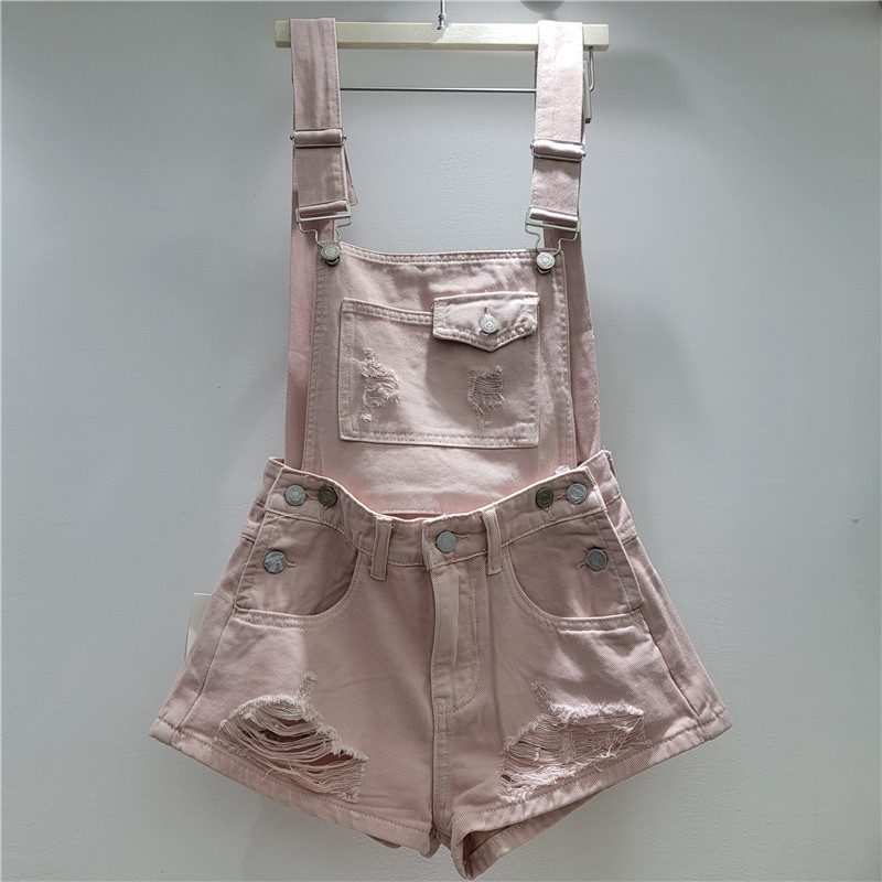 Pantalones Cortos de Mezclilla con Tirantes Desmontables para Mujer Corte A image 2