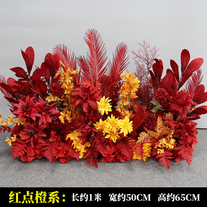 新商品の結婚祝いの大きいタイプの花を並べて絹の花の完成品の装飾をシミュレーションします。|undefined