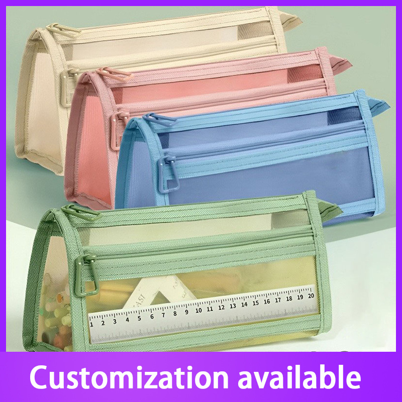 See-Through Mesh Pen Bag, Customizable & Durable Pouch