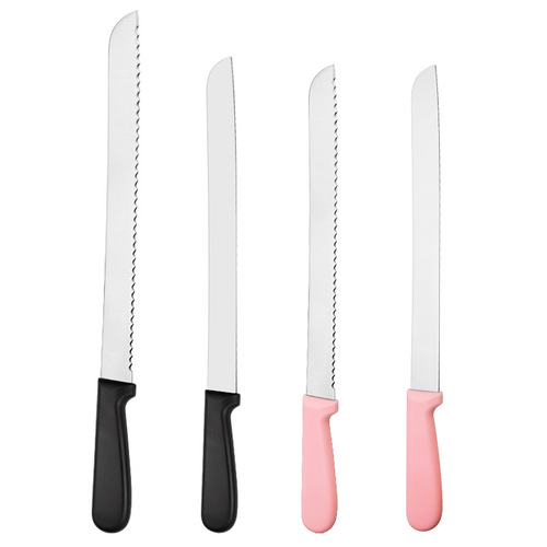 Stainless steel serrated bread knife, sliced ​​cake, sliced ​​toast, serrated bread knife without crumbs