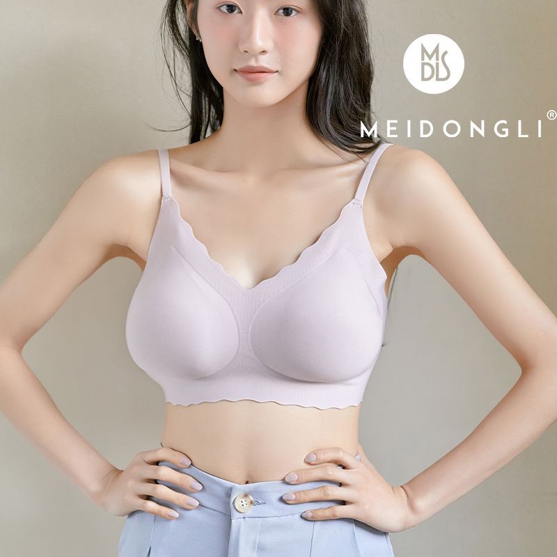 Taza de expansión tira de jalea soporte suave sujetador pequeño pecho de las mujeres empuja hacia arriba grande sin costuras puro deseo dibujos animados pecho engrosado sujetador