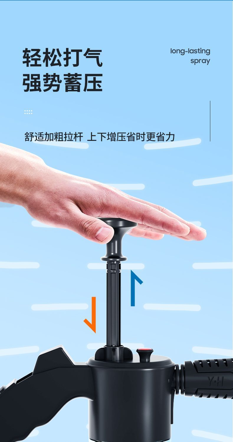 Car Wash Foam Spray Bottle Car Wash Liquid Special Tool Pa High Pressure Spray Foam Household Handheld Spray Car Wipe