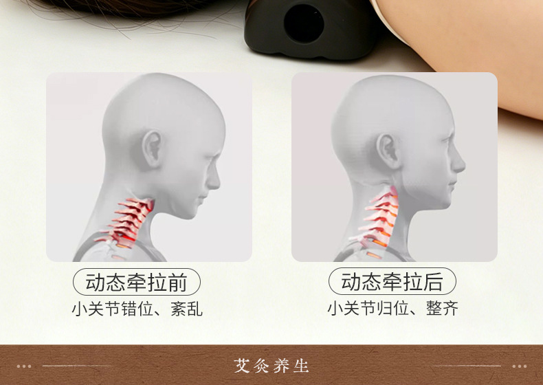 Red Bian Stone Moxibustion Neck Pillow with Mugwort Lotus Design Warm Compress Home Moxa Device quality and texture