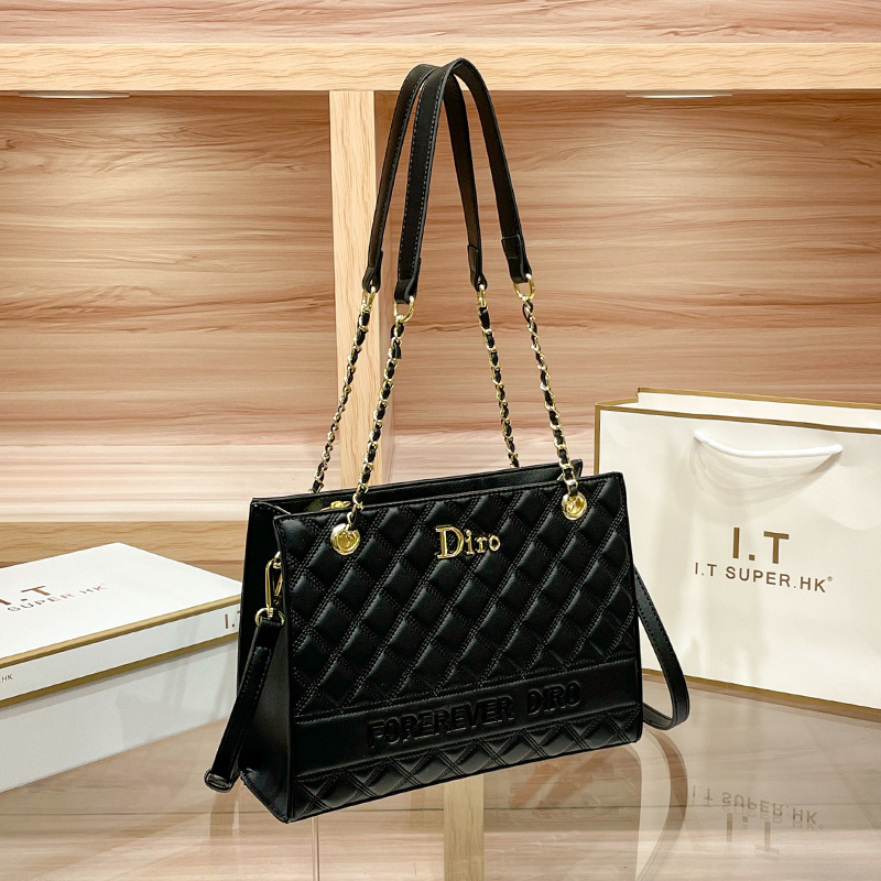 Hong Kong Counter Genuine Leather Large Capacity Commuter Tote Bag For Women 2026 New Arrival Luxury Chain Shoulder And Crossbody Bag - Thumbnail 7