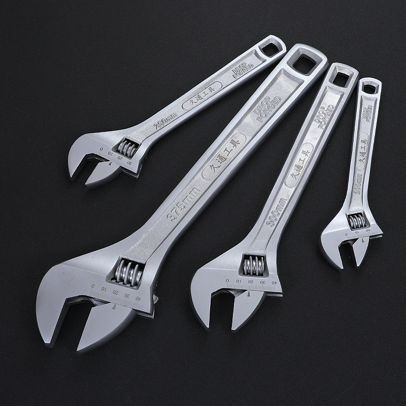 Manufacturer sells 6-18 inch adjustable end wrench, adjustable open end wrench, chrome-plated forged open end wrench