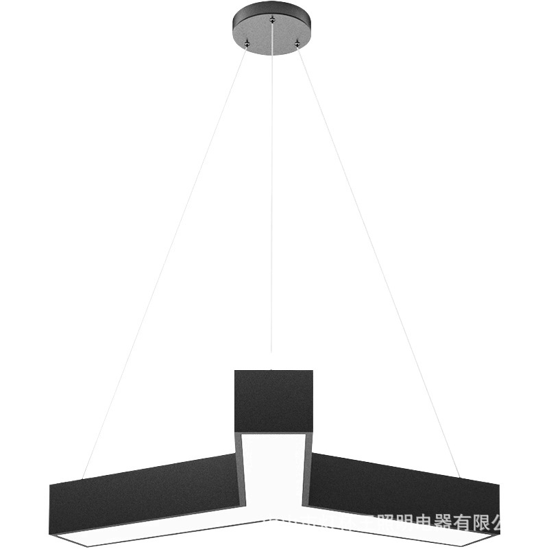 Oficina gimnasio lámpara de modelado LED lámpara de techo en forma de V Internet cafetería centro comercial pasillo estilo industrial lámpara de techo