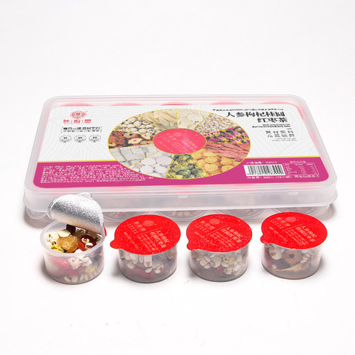 Qiaoyuntang Ginseng, Wolfberry, Longan and Red Date Tea 300g/box 15 small cans of Lily, Poria, Rose and Coix Seed