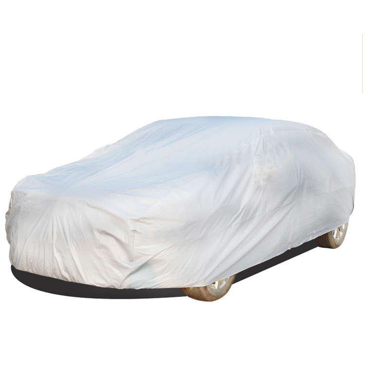 Fábrica al por mayor cubierta del coche PEVA cubierta del coche protector solar impermeable universal cubierta del coche seguro de coche regalo