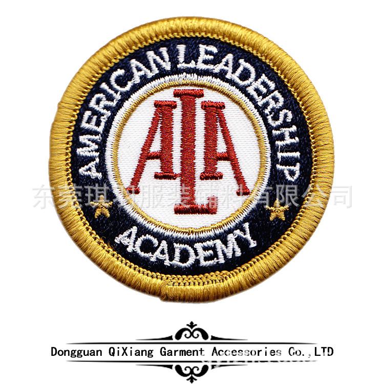 圆形刺绣臂章肩章胸章国旗魔术贴背胶纸朴绣花章LOGO设计异形章仔