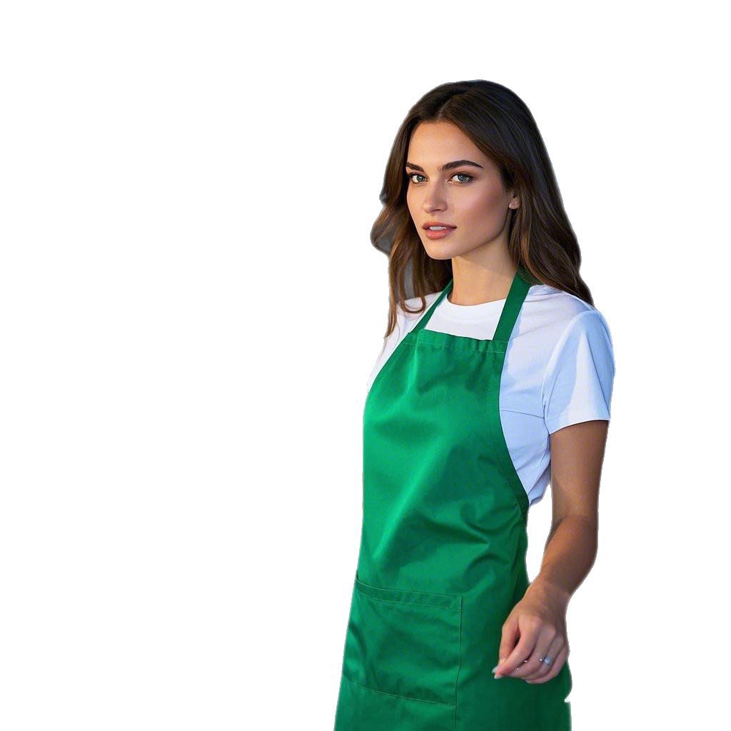 Delantal de color sólido negro cocina ropa de trabajo delantal hombres y mujeres transfronterizos publicidad de poliéster 12 paquetes