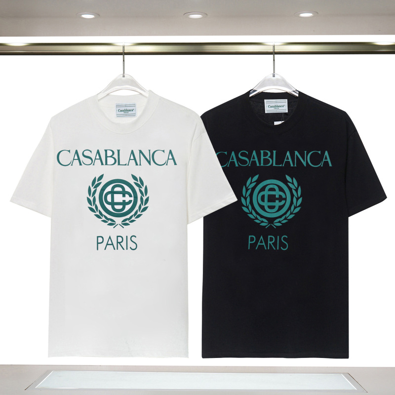 Summer Casablanca New Summer Style Casa Letter Logo Casual Printed Loose Short-Sleeve T-Shirt for Men and Women