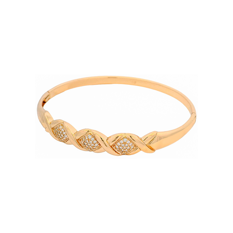 Xuping Europa y América aleación de cobre transfronteriza moda simple brazalete de gemas artificiales simple joyas de lujo al por mayor