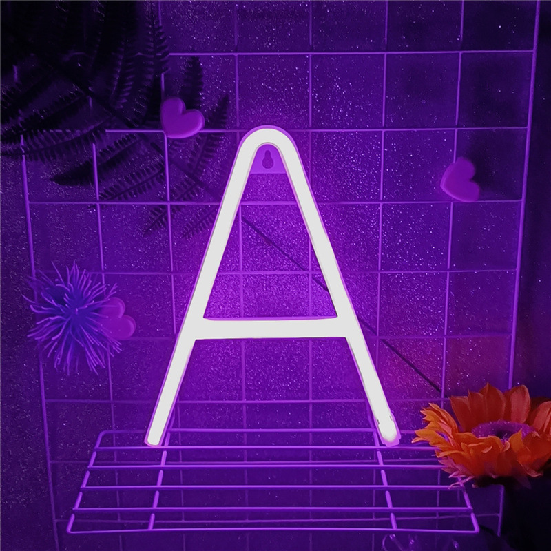 Haichuang multi-color LED neon letter light trunk romantic proposal neon birthday party decoration night light Haichuang multi-color LED neon letter light trunk romantic proposal neon birthday party decoration night light