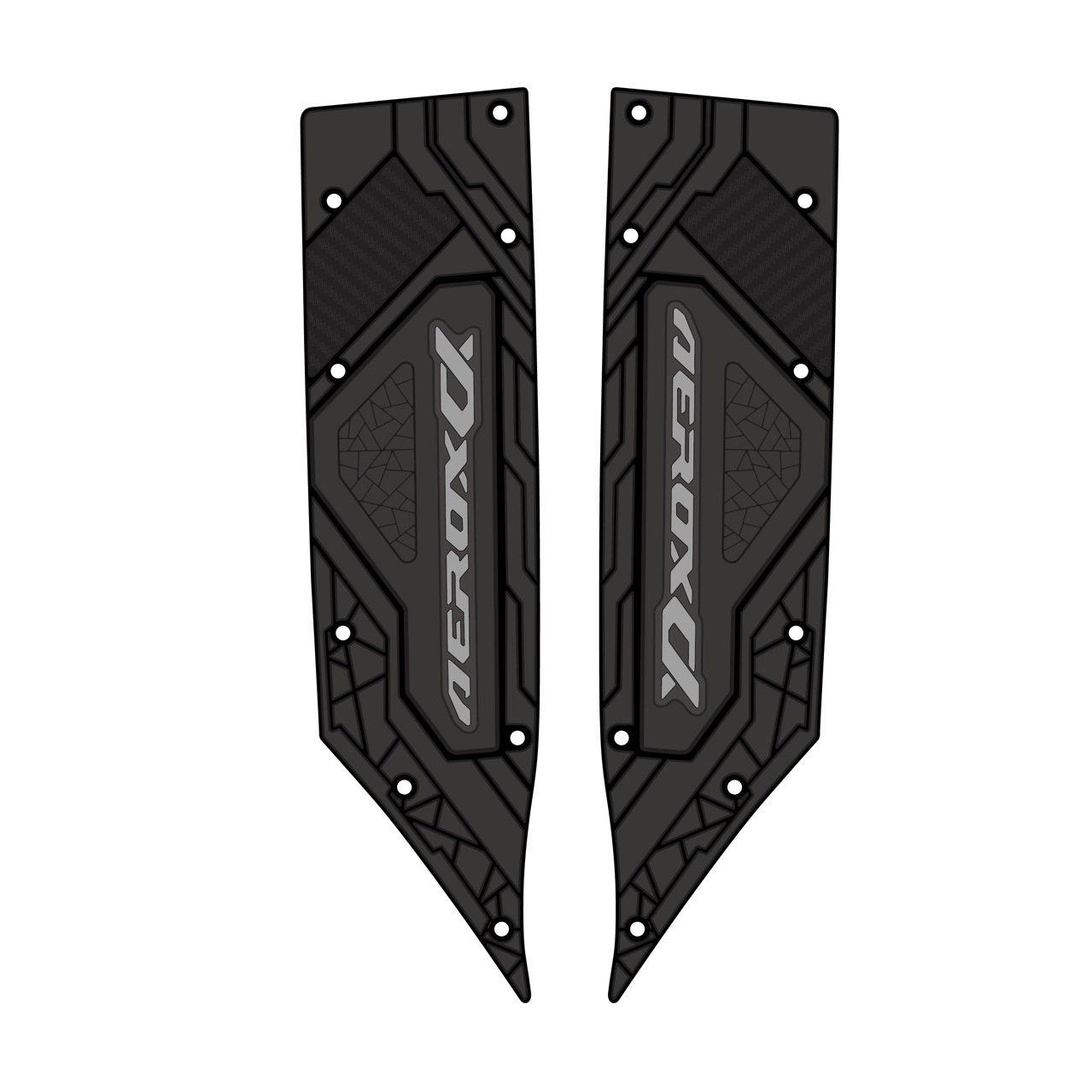 摩托车配件适用于AEROX 155改装脚踏板橡胶防滑脚踏保护贴 25新款