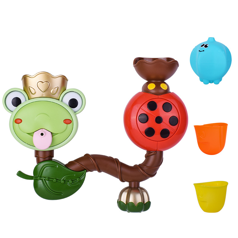 Ducha para niños Rana carrusel ventosa baño Agua coche molino de agua juguetes de baño infantil