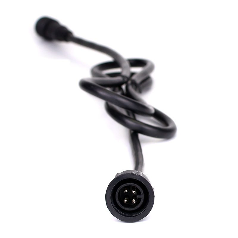 四芯防水接头1拖2电源线防水插头四芯防水公母对插 厂家供应