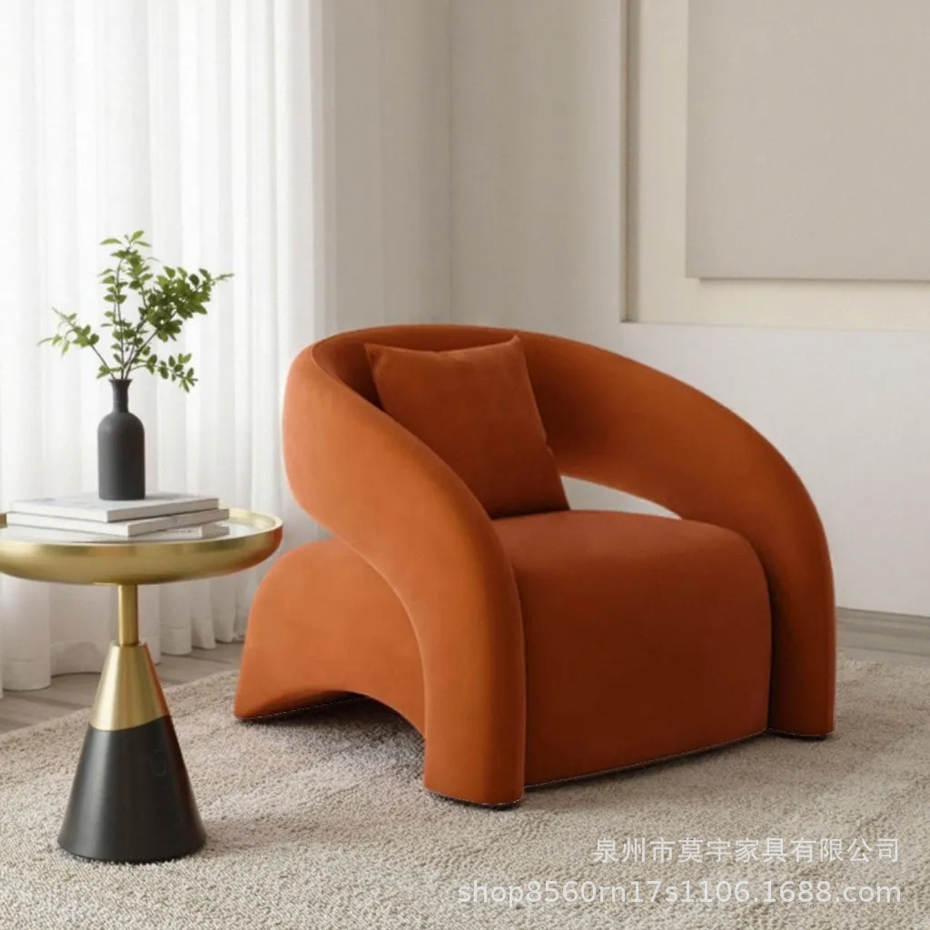 Nordic Internet Celebrity Single Chair Living Room Lazy Balcony Single Sofa Leisure Chair Designer Light Luxury Single Sofa Chair