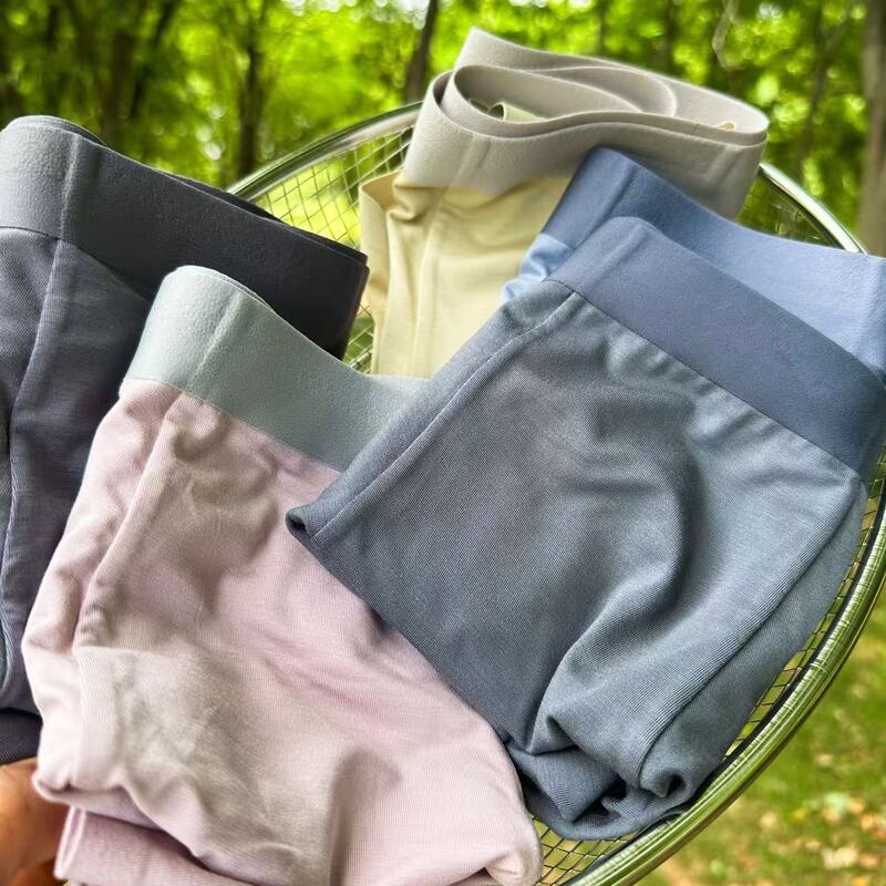 Modal Men's Underwear, Antibacterial, Seamless, Breathable Boxer Briefs with Silk Crotch, Men's Naked-Feel 4XL Large Size Pants Modal Men's Underwear, Antibacterial, Seamless, Breathable Boxer Briefs with Silk Crotch, Men's Naked-Feel 4XL Large Size Pants