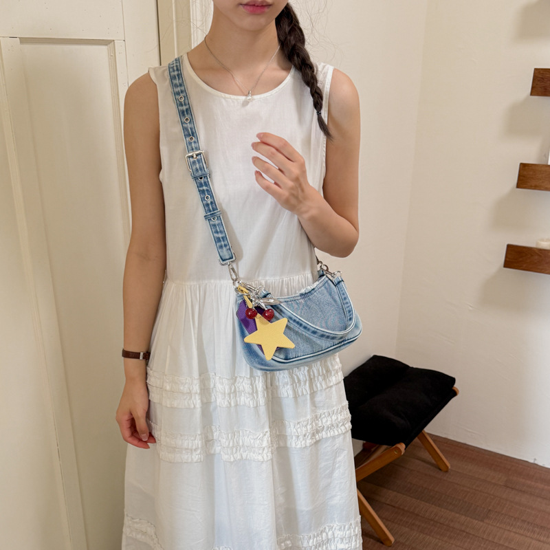Bolsa de mano de denim para mujeres 2026 nuevo verano de moda diaria de viaje de hombro bolso de brazo mochila image 4