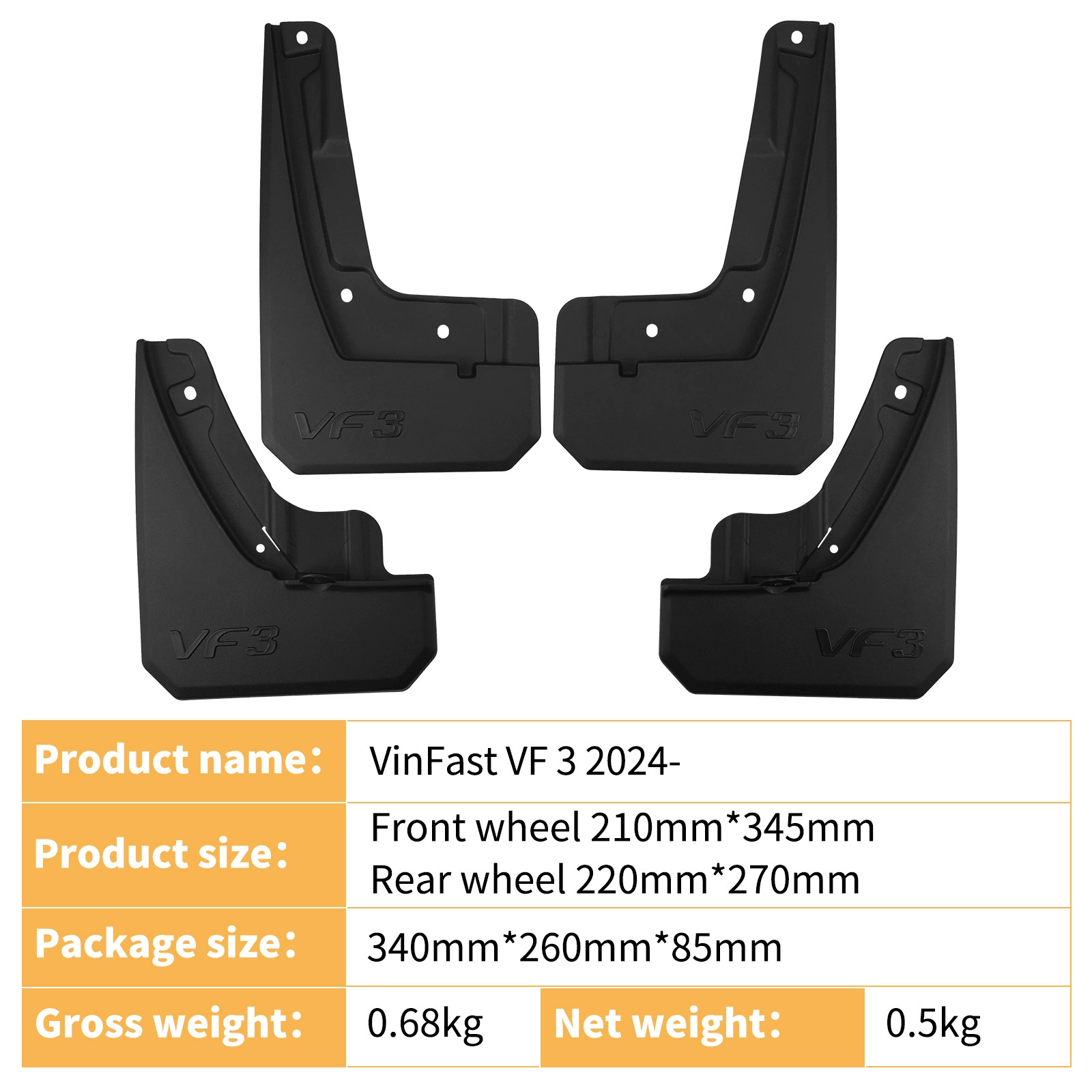 Подходит для VinFast VF 3 2024-2025, трансграничный импорт, кожаные подкрылки для колес автомобиля, модификация