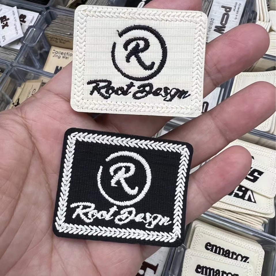 潮牌绣花刺绣标布标自粘布贴装饰创意补丁鞋帽包服装辅料商标配饰