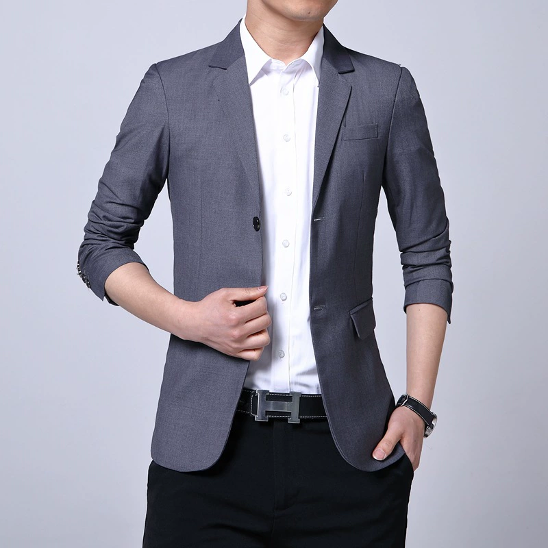 Мужской осенний классический костюм-пиджак, прямые продажи с завода, slim fit, корейский стиль