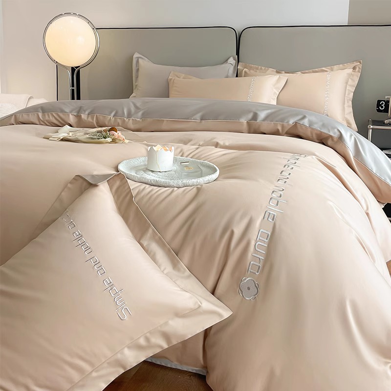 Todo algodón largo algodón puro algodón cuatro piezas conjunto 2025 nuevo algodón dormitorio sábanas de alta calidad sábanas de cama tres piezas conjunto