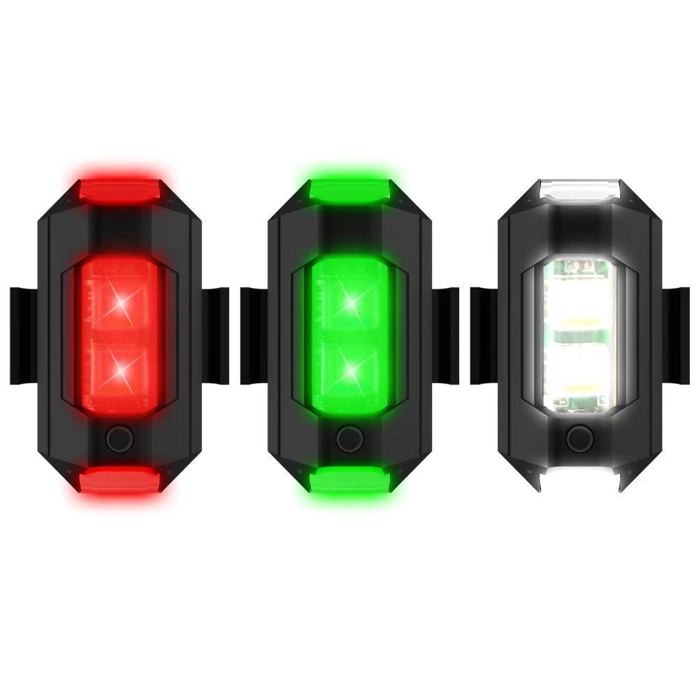 Flash del coche aviones luz de la motocicleta UAV luz de advertencia trasera navegación nocturna Modificación del coche de control remoto LED de carga Universal