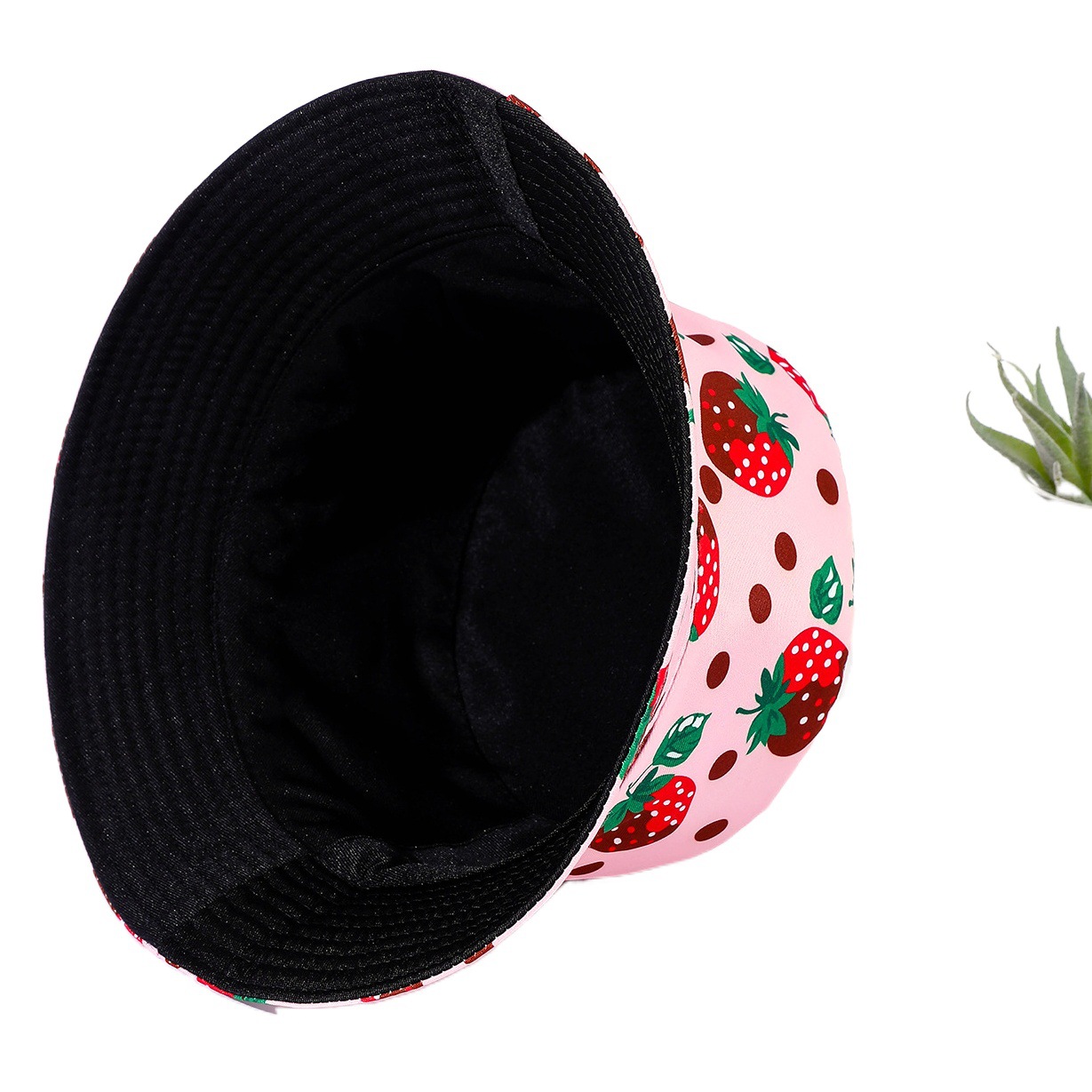 Creativo nuevo patrón de fruta sombrero de pescador europeo y americano hombres y mujeres de ocio al aire libre protección solar sombrero de doble cara
