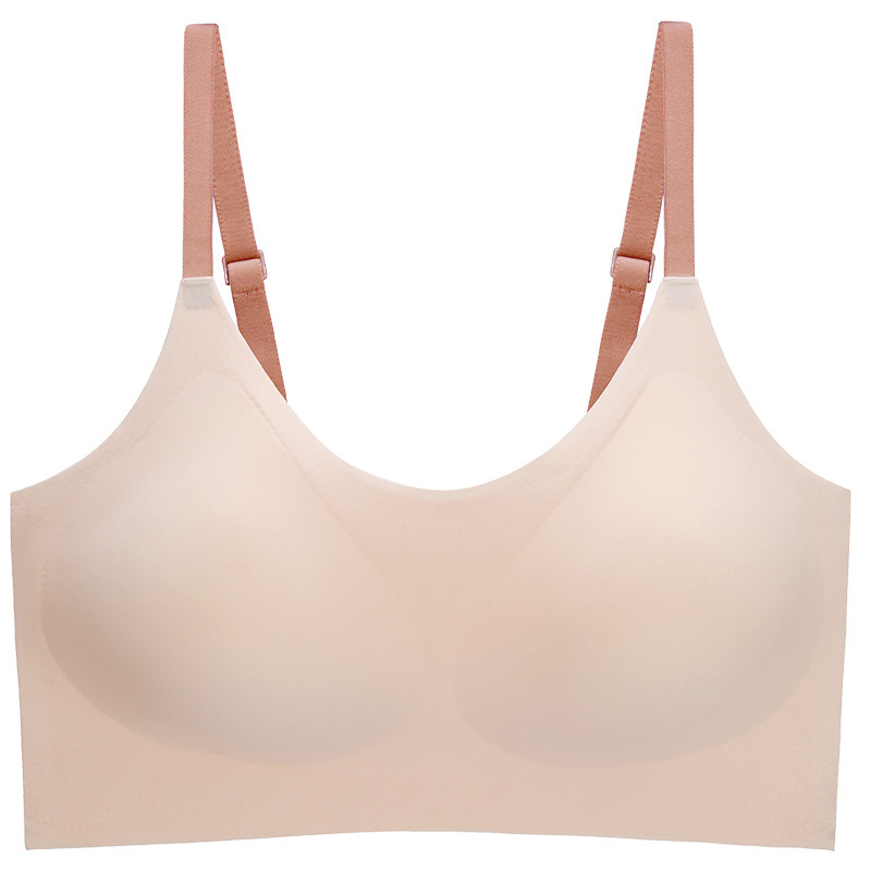 Ropa interior sin costuras El pecho pequeño inalámbrico de las mujeres empuja hacia arriba la colección del pecho chaleco anti-flacidez Sujetador deportivo de verano Delgado