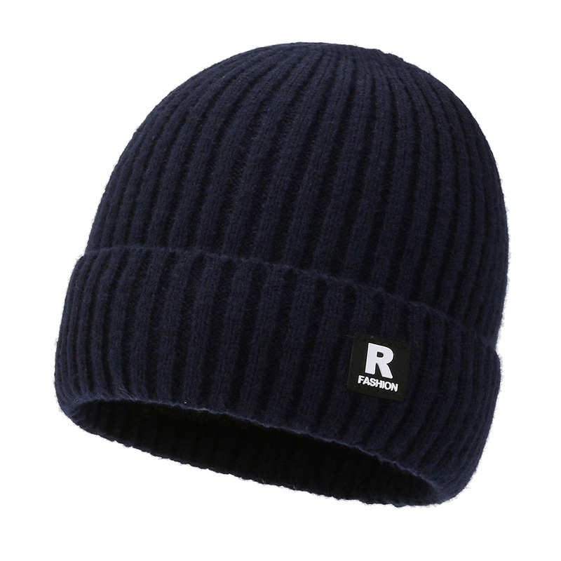 Bonnet d'hiver pour homme en maille doublée polaire, épais, grand tour de tête, protection des oreilles adulte, chaud et imperméable au froid._voghion.com