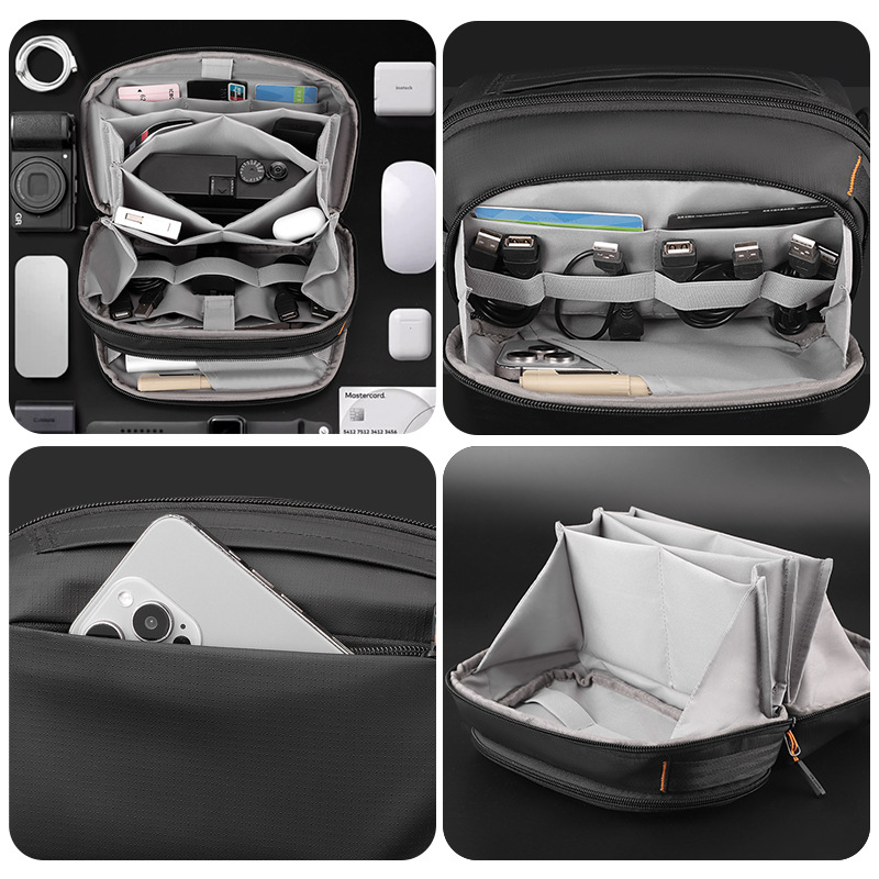 WEPOWER nuevo paquete de viaje y viaje, paquete de almacenamiento de cable de datos digitales, bolso diagonal portátil de un solo hombro para viajeros