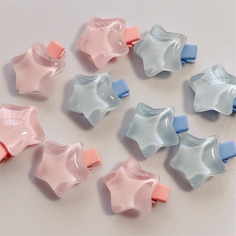 "스타 작은 측면 클립 ""혼합 머리""."