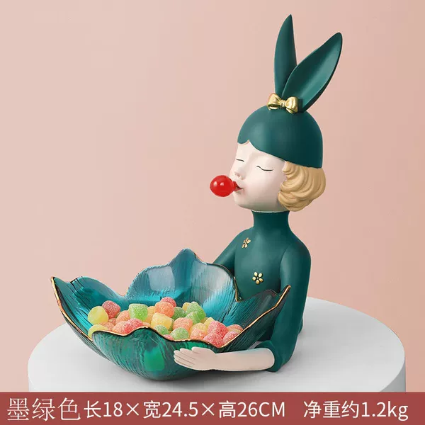 Fruit plate girl green