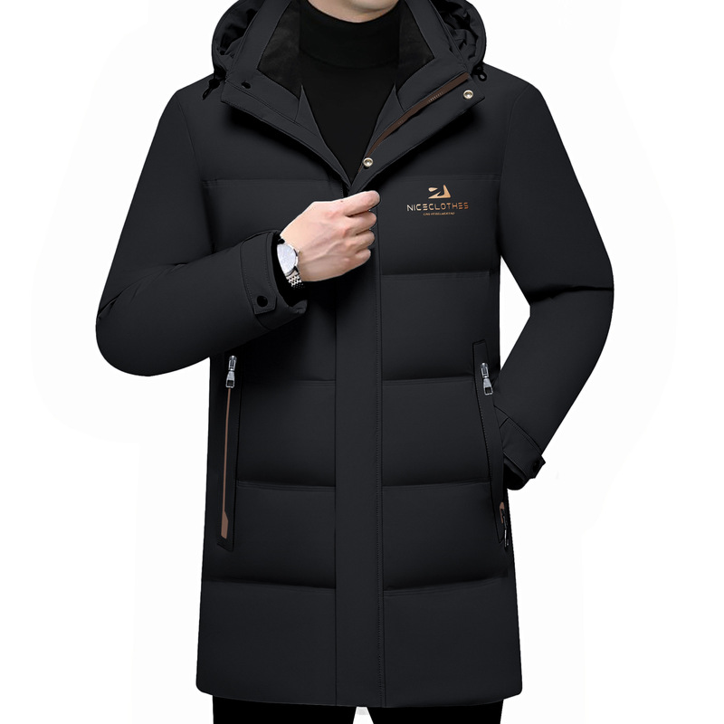 Down Jacket Men's Long Winter Middle-aged Men's Slim-fit Thickened Men's Jacket Dad's Winter Clothes Men's Hooded Down Jacket Down Jacket Men's Long Winter Middle-aged Men's Slim-fit Thickened Men's Jacket Dad's Winter Clothes Men's Hooded Down Jacket