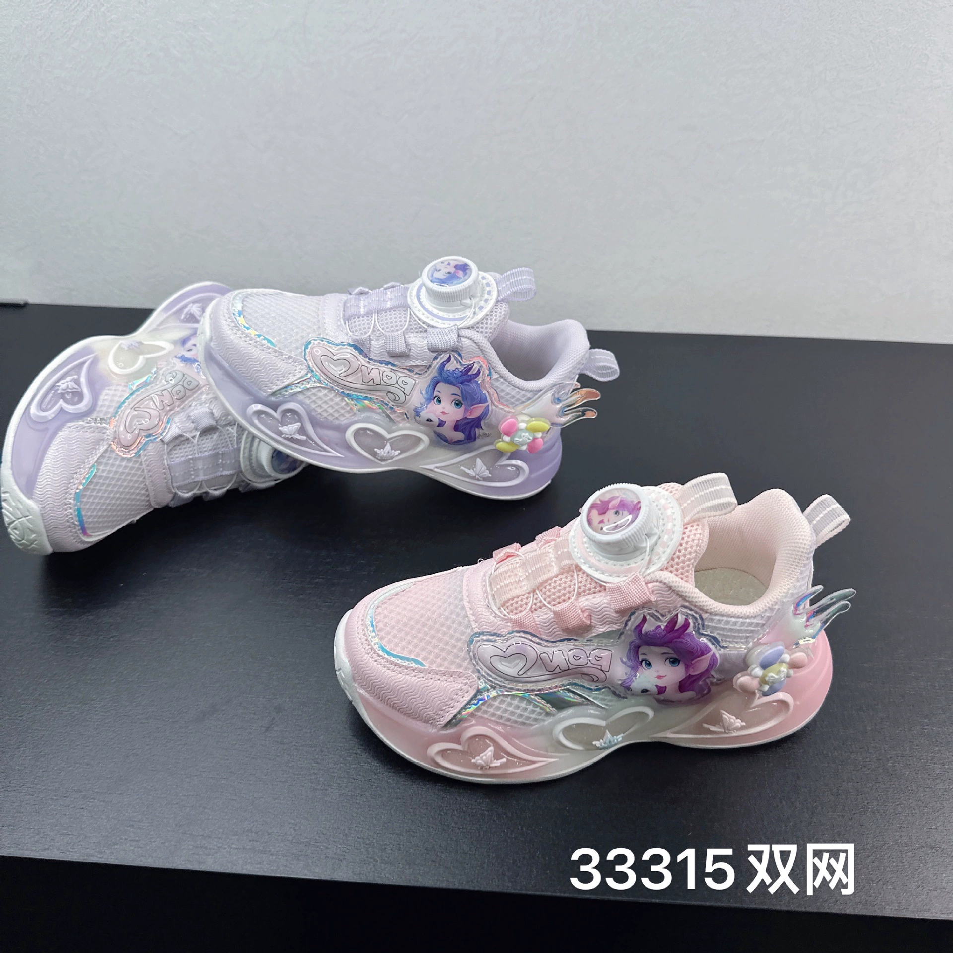 33315 Детские повседневные спортивные кроссовки 2025 весна-осень новый стиль милые двойные сетчатые дышащие универсальные модные кроссовки для бега