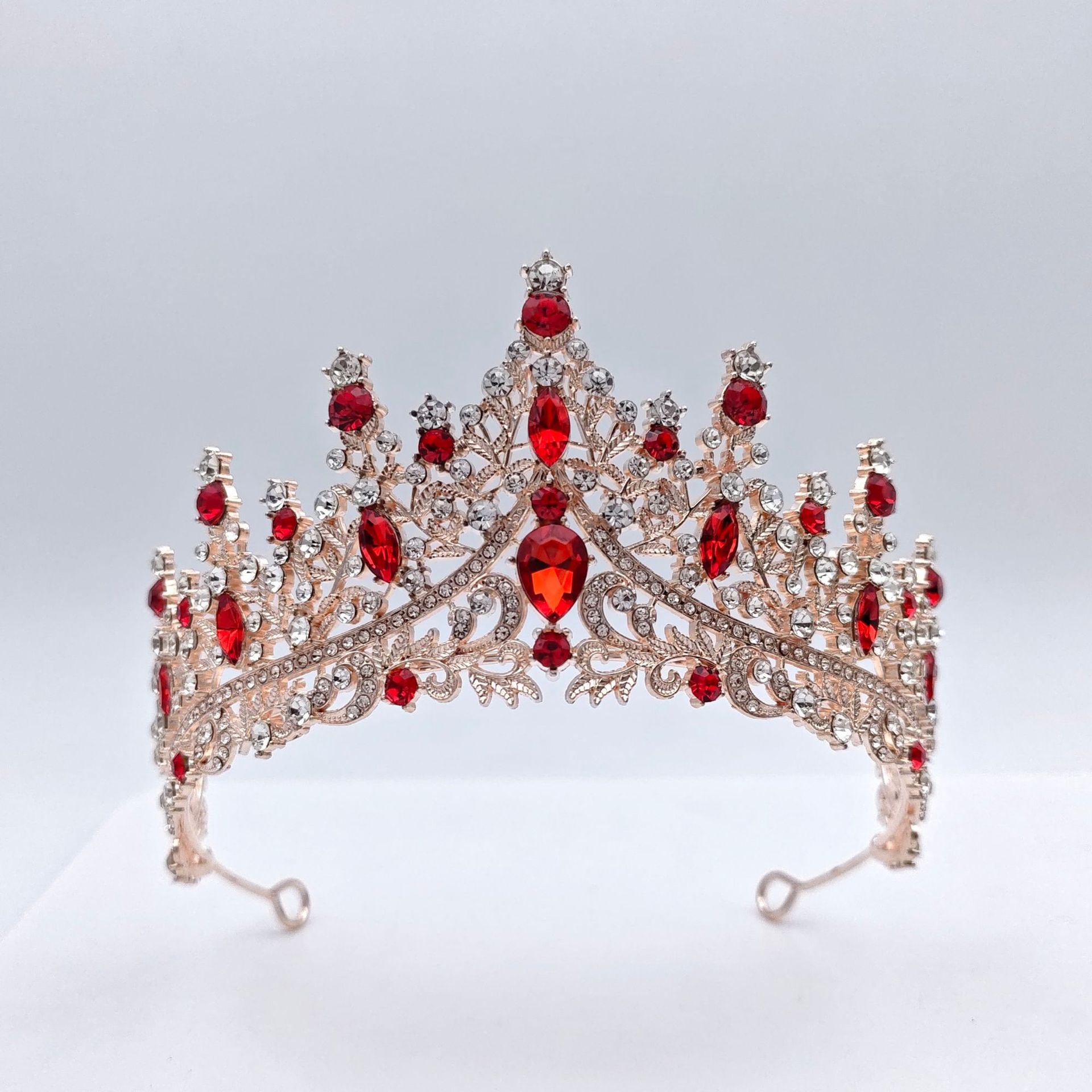 Diadema de Novia con Corona, Estilo Europeo y Americano, Accesorios para Vestido de Novia, Elegante, con Cristales, Accesorios para el Cabello, Venta al por Mayor